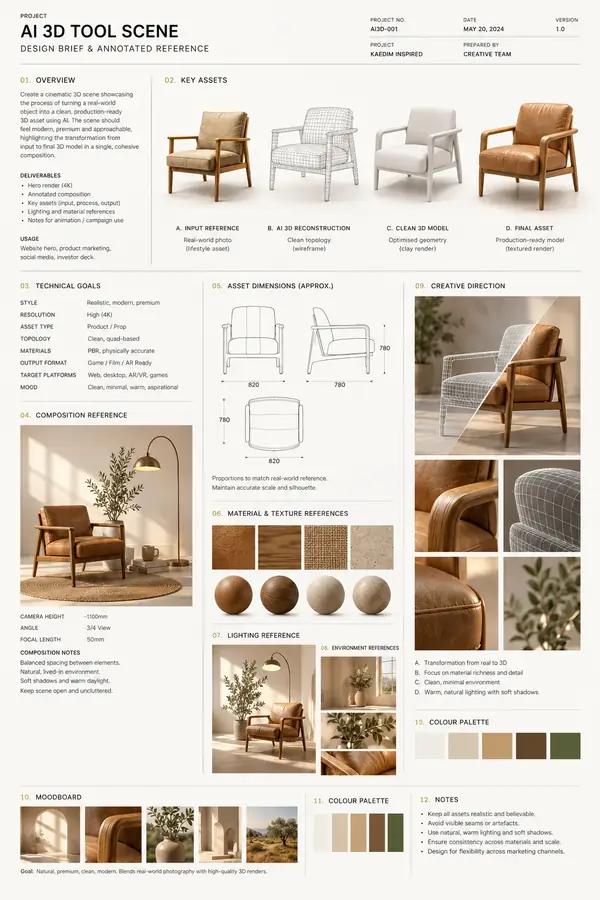 A design brief and annotated reference document